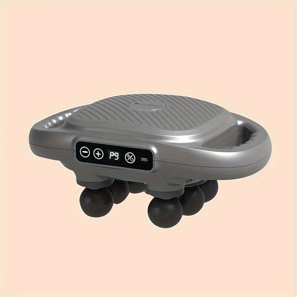 JustEvo Professional 6-Head Fascia Massage Gun, Multiple Modes, Various Intensity Levels, High-frequency Vibration, Muscle Relaxation, Full-body Massage, Suitable for Home, Office, And Gym Use.