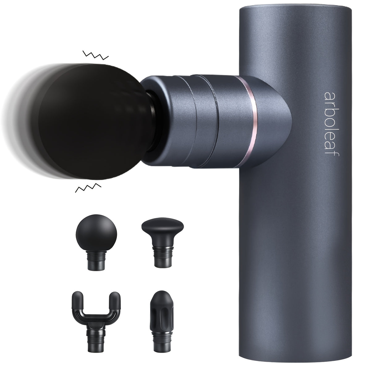 Arboleaf Hot & Cool Mini Massage Gun With Multiple Heads -Pro Percussion Massager Gun With Heating & Cooling Heads, 5 Speed Levels For Deep Tissue Massage For Full Body And Back Arm Massage Gifts For Both Men And Women Ideal For For Muscle Relaxation