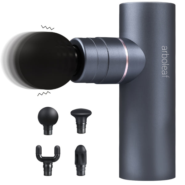 Arboleaf Hot & Cool Mini Massage Gun With Multiple Heads -Pro Percussion Massager Gun With Heating & Cooling Heads, 5 Speed Levels For Deep Tissue Massage For Full Body And Back Arm Massage Gifts For Both Men And Women Ideal For For Muscle Relaxation