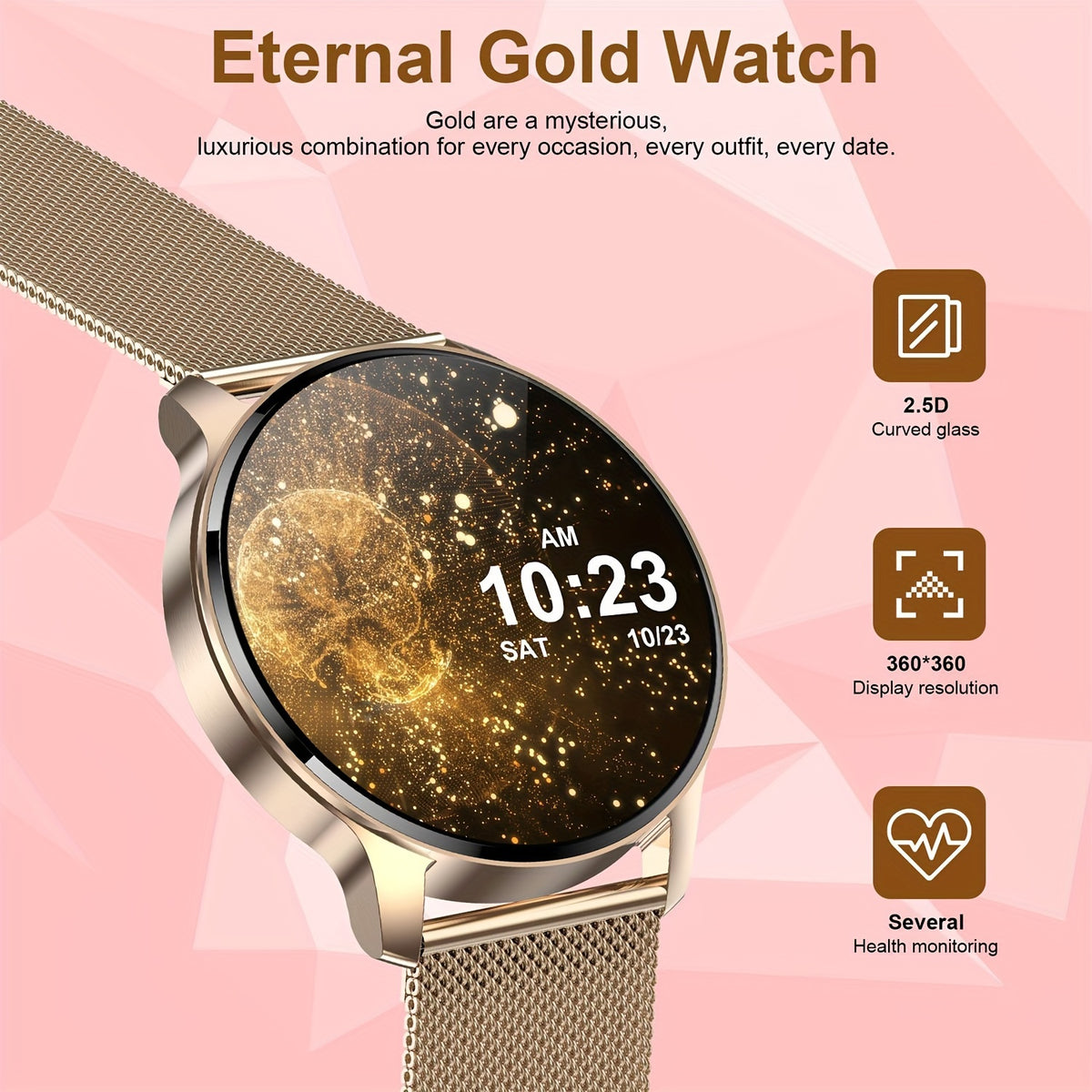 1.32-inch Full Touch Screen Smart Watch - Make\u002FReceive Calls, 120+ Sports Modes, Fitness Tracker - Perfect for Android\u002FiPhone, Men\u002FWomen, Halloween & Christmas Gifts