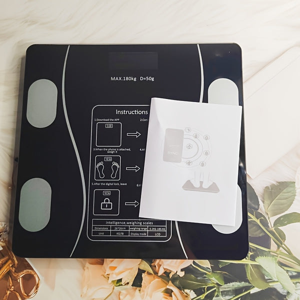 Smart Scale UAEIUI Smart Digital Bathroom Scale | Battery-Powered, Wireless, Non-Rechargeable, with Body Fat Monitoring for Home Use, for Women, Men