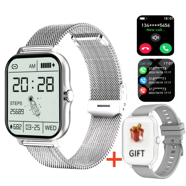 Smart Watch, Men's\u002FWomen's Watch, Call and Message Reminders, DIY Dial, Large Screen Display, Sports Pedometer and Other Modes for Fitness Exercise, Suitable as Holiday and Birthday Gifts