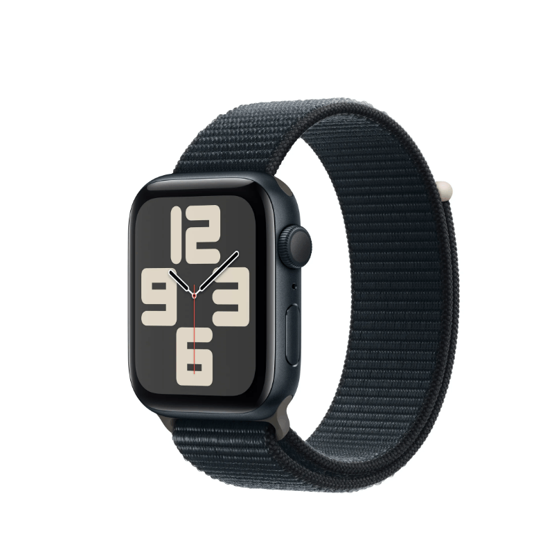Apple Watch SE (2nd Gen) GPS 44mm Smartwatch with Midnight Aluminum Case and Midnight Sport Loop. Fitness & Sleep Tracker