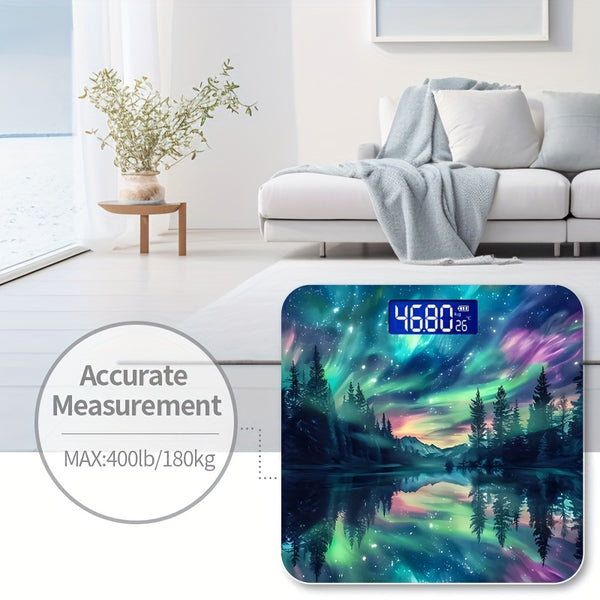 Smart Home Scale, Large Screen Digital Bathroom Scale with High Precision Induction Steel Sheet Can Weigh Up to 396 Pounds Innovative Design Can Be Used As a Home Decoration
