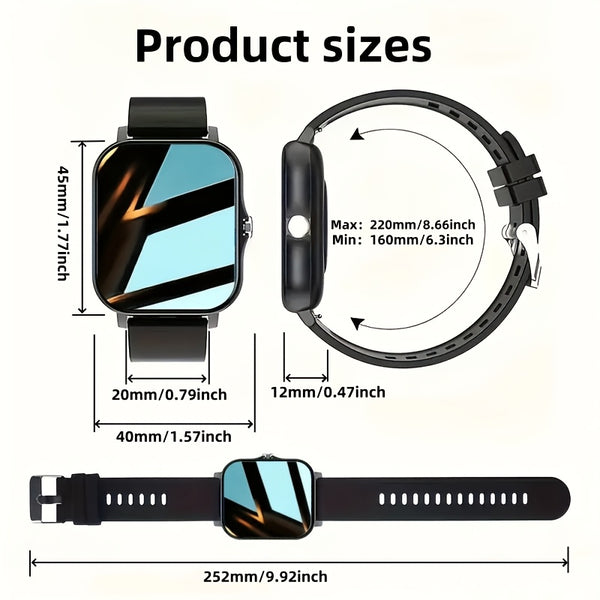 Smart Watch, Men's\u002FWomen's Watch, Call and Message Reminders, DIY Dial, Large Screen Display, Sports Pedometer and Other Modes for Fitness Exercise, Suitable as Holiday and Birthday Gifts