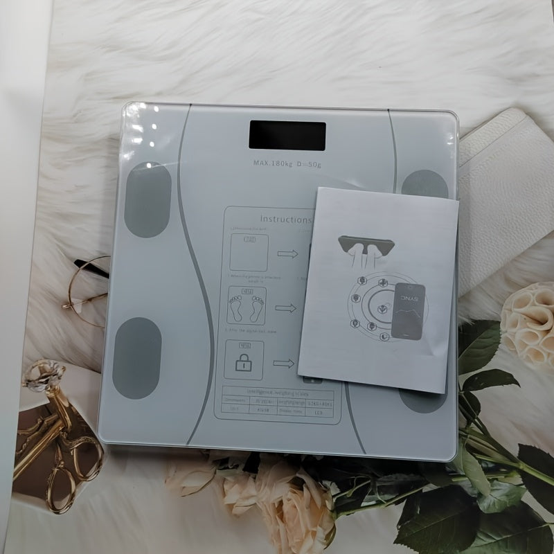 Smart Scale UAEIUI Smart Digital Bathroom Scale | Battery-Powered, Wireless, Non-Rechargeable, with Body Fat Monitoring for Home Use, for Women, Men