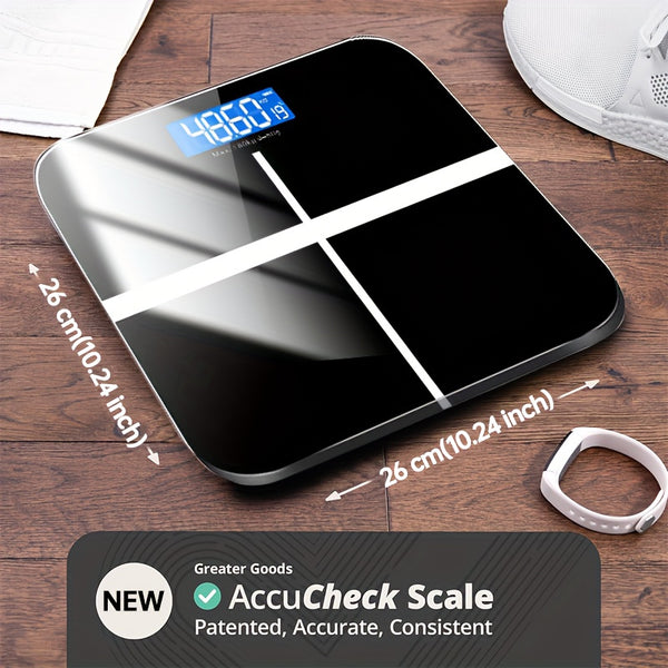 Upgraded Design, Enlarged Surface, 400 LB High-strength & High-precision Electronic Weight Scale, Smart Digital Bathroom Scale, Unlimited User, Automatic Recognition, HD LCD Display & Temperature Display, LB\u002FKG Multi-function Body Weighing Machine