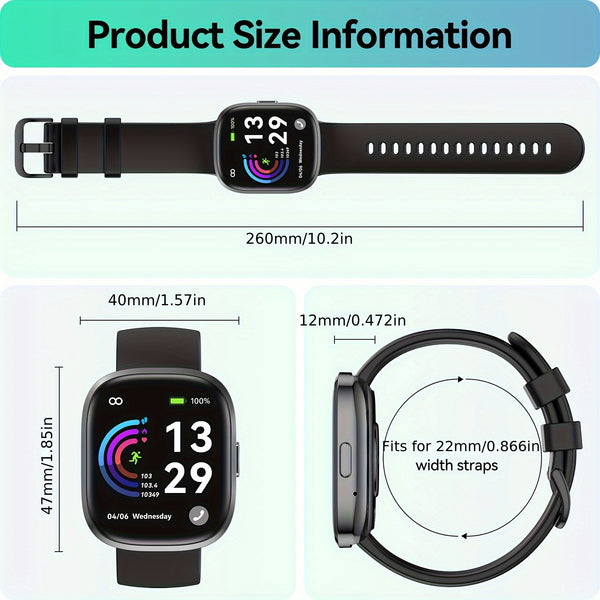 Mart Watch For Women Men Make Call\u002FAnswer, Fitness Tracker With Stress\u002FSleep Tracker\u002FStep Counter, Pedometer Sports Watch With IP68 Waterproof, Ladies Smartwatches Fitness Watch