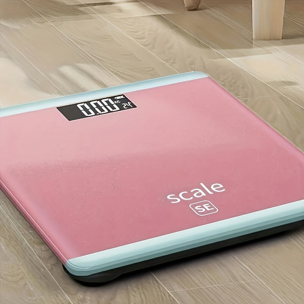 1pc Digital Bathroom Scale, Smart Body Weight Scale with Indoor Temperature Display, Battery-Powered, ≤36V, No Battery Included