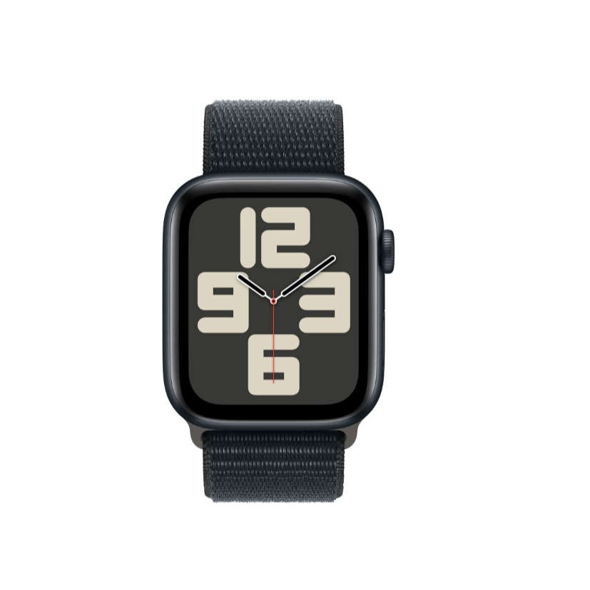 Apple Watch SE (2nd Gen) GPS 44mm Smartwatch with Midnight Aluminum Case and Midnight Sport Loop. Fitness & Sleep Tracker