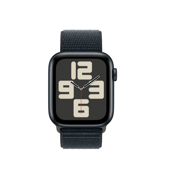 Apple Watch SE (2nd Gen) GPS 44mm Smartwatch with Midnight Aluminum Case and Midnight Sport Loop. Fitness & Sleep Tracker