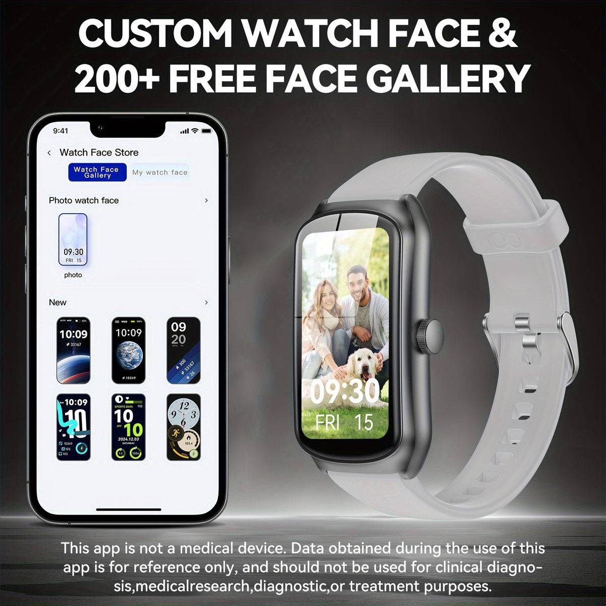 Anyloop White 1.58' Sport Smart Watch, Long Battery Life 20+ Sports Modes Practical Functions Smart Watch for Men\u002FWomen, High Quality Smart Watch