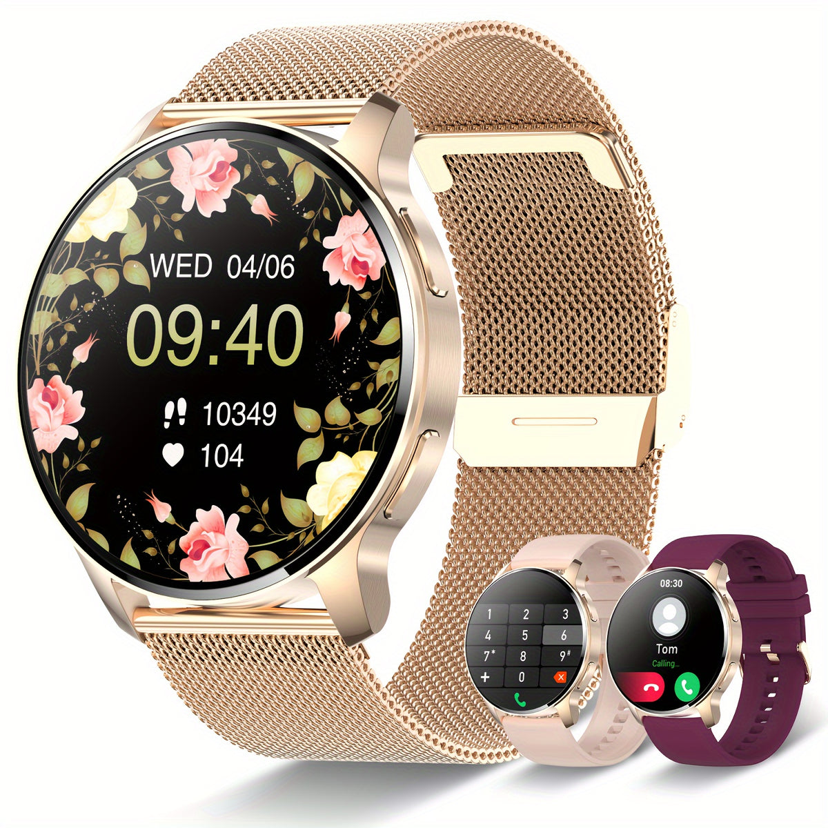 1.32-inch Full Touch Screen Smart Watch - Make\u002FReceive Calls, 120+ Sports Modes, Fitness Tracker - Perfect for Android\u002FiPhone, Men\u002FWomen, Halloween & Christmas Gifts