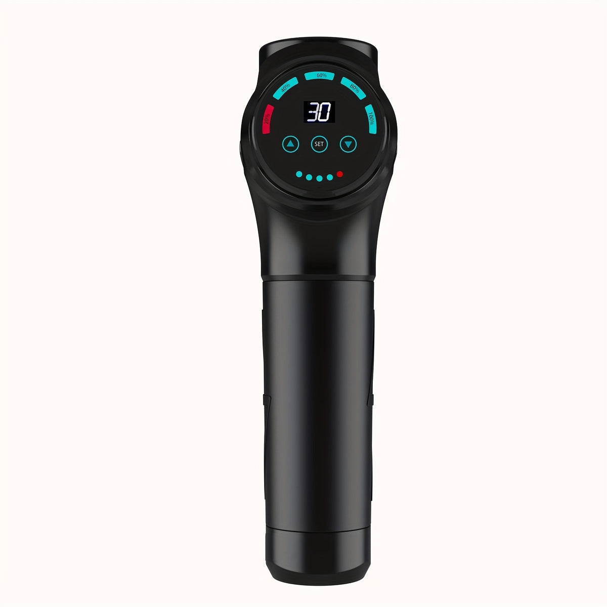 SORUDEL Deep Tissue Massage Gun, a Handheld Electric Muscle Massager, Rechargeable Fascia Gun, Equipped with 10 Professional-Grade Massage Heads, 30 Levels of Adjustable Intensity, High-Definition Touch LCD Screen, Pressure Sensing, And USB Fast Charging.