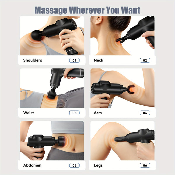 1 Set Of 2400mAh Hot And Cold Compress Fascia Gun, Deep Relaxation Of The Whole Body, Hot And Cold Two Modes, Upgraded Cold Compress Technology, Continuous Cooling, Good Exercise Companion