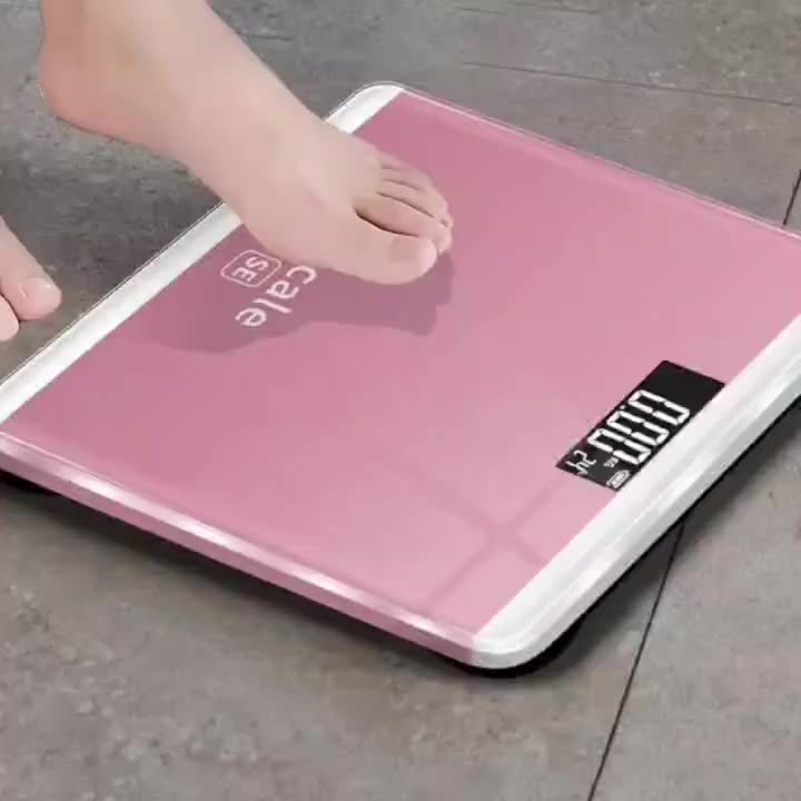 1pc Digital Bathroom Scale, Smart Body Weight Scale with Indoor Temperature Display, Battery-Powered, ≤36V, No Battery Included