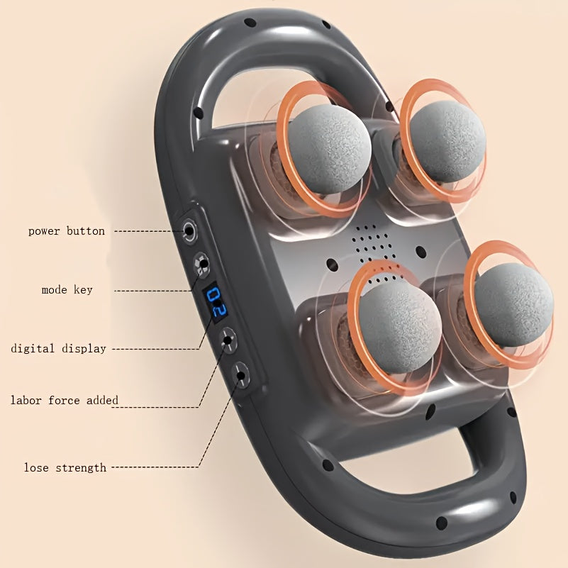 4-Head Massage Gun, Deep Attack Fascia Gun Handheld Impact Massager for Body, Feet, Legs, Waist, Back And Neck Massage Relaxation, High Torque Power Supply, Father'S Day Gift for Dad