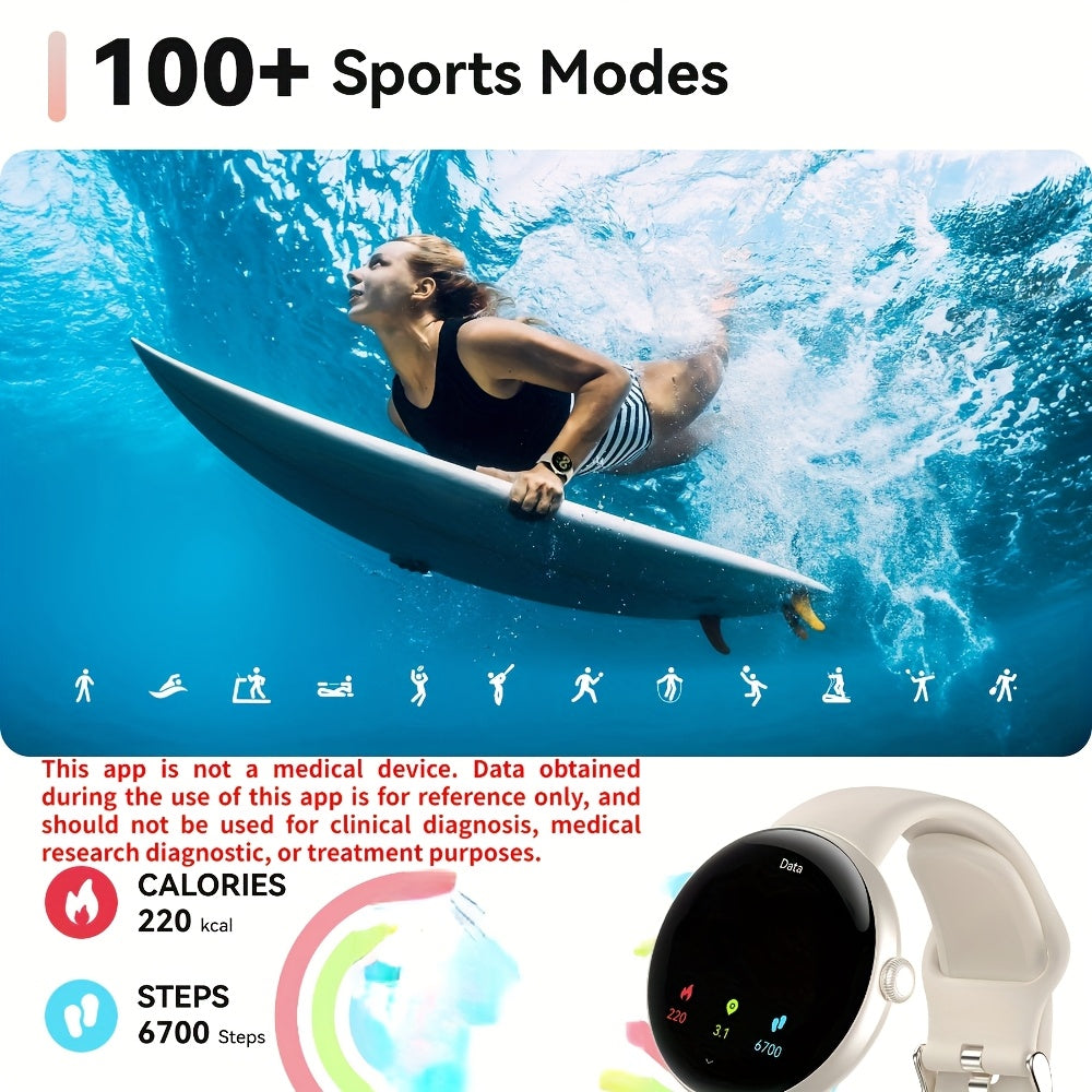 Smartwatch Fitness Tracker with 100+ Sport Modes, Fitness Watch for Men Women, Fitness Tracker with Calorie Step Counter Pedometer, High Quality Smart Watches