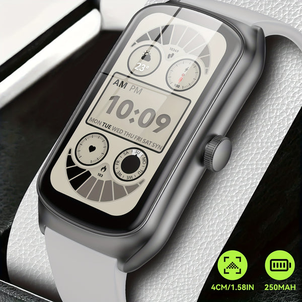 Anyloop White 1.58' Sport Smart Watch, Long Battery Life 20+ Sports Modes Practical Functions Smart Watch for Men\u002FWomen, High Quality Smart Watch