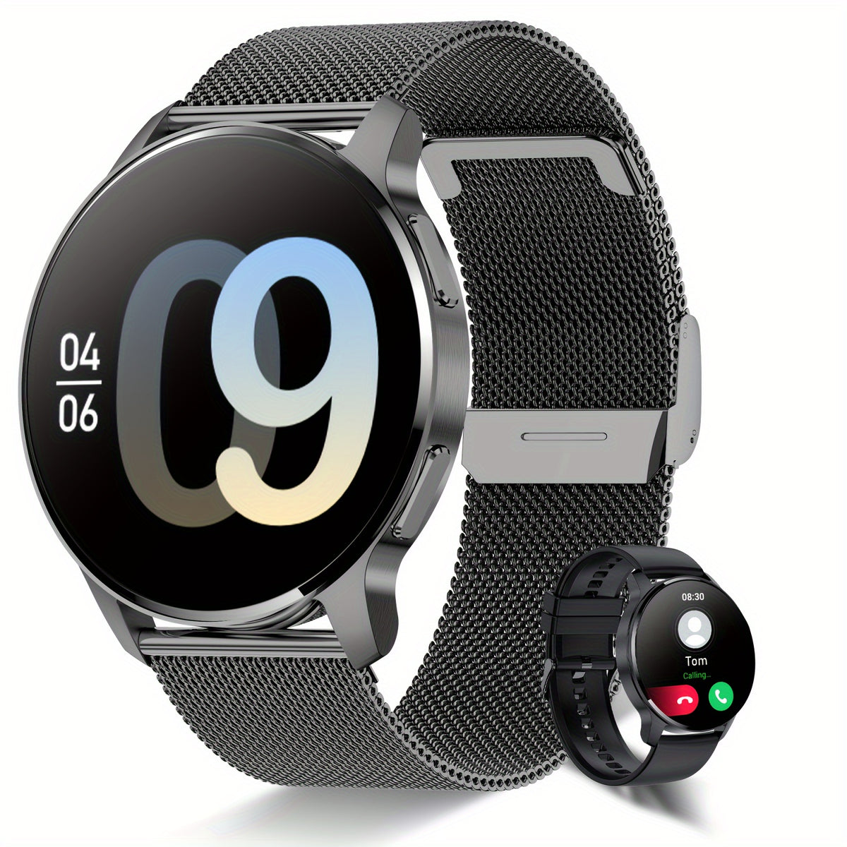 1.32-inch Full Touch Screen Smart Watch - Make\u002FReceive Calls, 120+ Sports Modes, Fitness Tracker - Perfect for Android\u002FiPhone, Men\u002FWomen, Halloween & Christmas Gifts