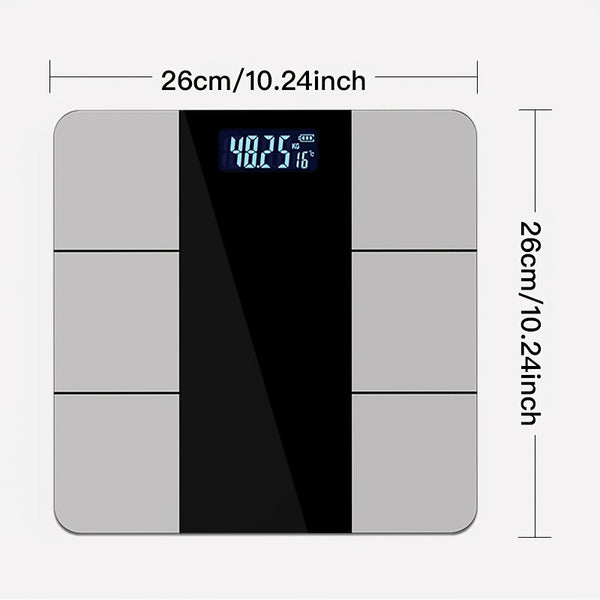 Smart Scale, BMI Weight Scale, Smart Digital LED Weight Scale, Wireless AAP Connection, No Battery, Home Gym Equipment, Digital Weight Scale, Wireless Home Device Synchronization for Home Bathroom