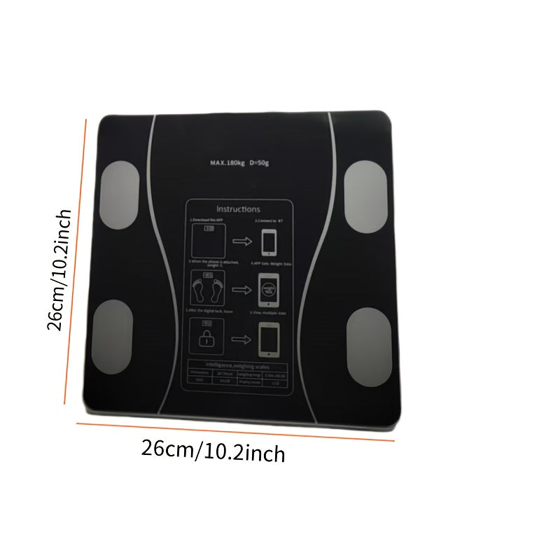 Smart Scale UAEIUI Smart Digital Bathroom Scale | Battery-Powered, Wireless, Non-Rechargeable, with Body Fat Monitoring for Home Use, for Women, Men