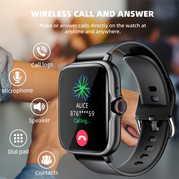 Sports Smart Watch, 1.83'' Full Touch Screen Display with Message, Answer Make Call Smartwatch, Monitoring, Sports Pedometer, Information Alerts, for iPhone Android Phones, Smartbands Fitness Watch for Women Men Friend Gift, Birthday Gift