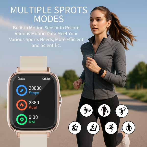 Wireless Smartwatch with 1.83'' HD Touchscreen – Smart Notifications, Sleep Tracking, Multi-Sport Modes, Large Battery | Compatible with iPhone & Android | Fitness Watch for Men & Women