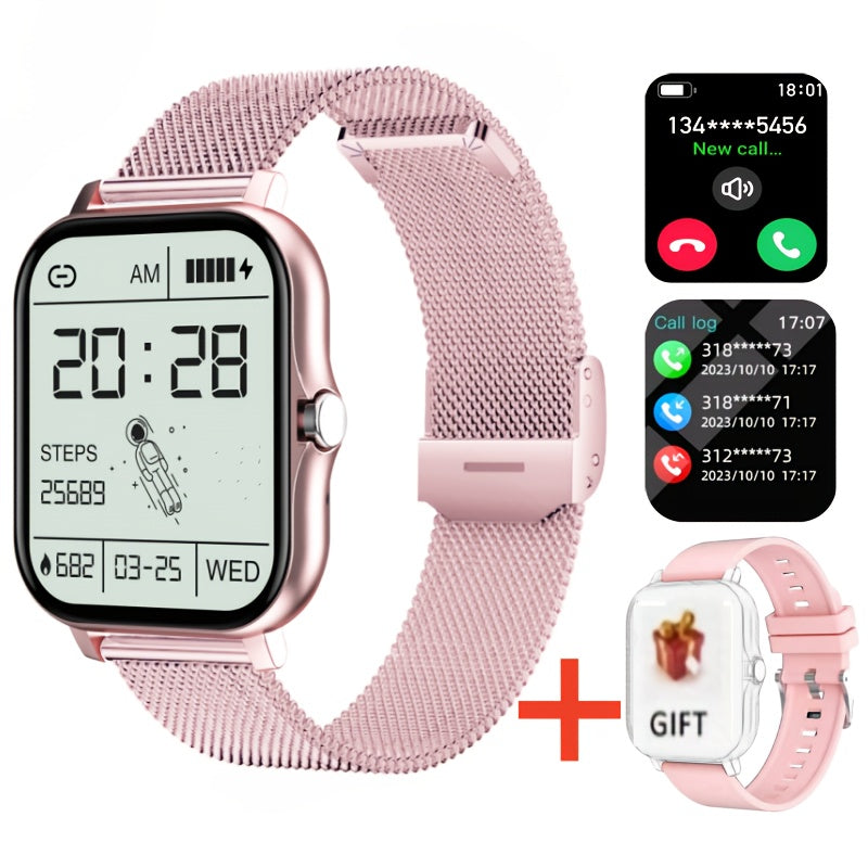 Smart Watch, Men's\u002FWomen's Watch, Call and Message Reminders, DIY Dial, Large Screen Display, Sports Pedometer and Other Modes for Fitness Exercise, Suitable as Holiday and Birthday Gifts