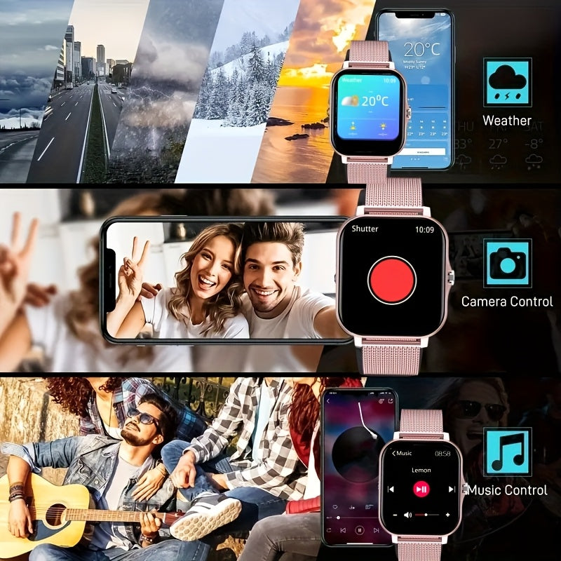 Smart Watch, Men's\u002FWomen's Watch, Call and Message Reminders, DIY Dial, Large Screen Display, Sports Pedometer and Other Modes for Fitness Exercise, Suitable as Holiday and Birthday Gifts