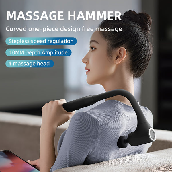 Enhanced Device Featuring 10Mm Deep Tissue, a Longer Handle for,,, Waist, And, a Portable Alleviation Tool with Four Attachments And Five Speed Settings.