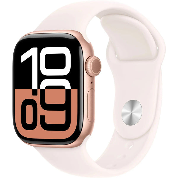 Apple Watch Series 10 (GPS) 42mm Aluminum Case with Light Blush Sport Band - S\u002FM - Rose Gold