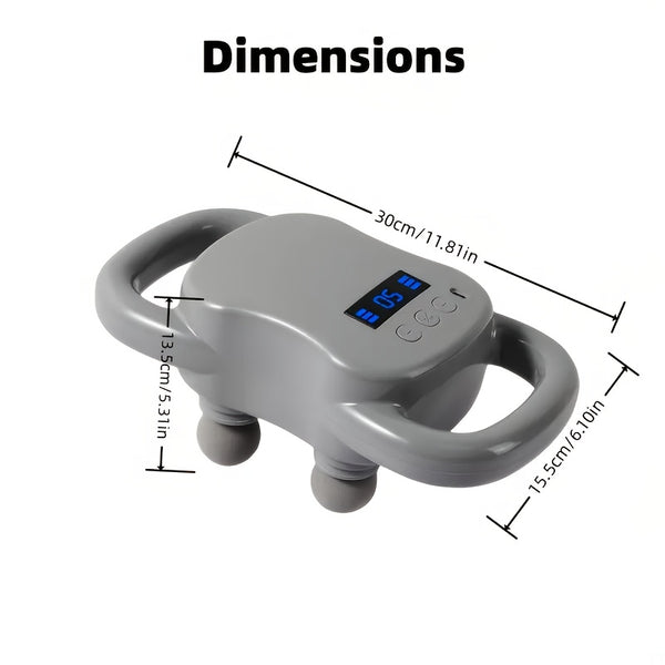 This Handheld Deep Tissue Massager Features a Four-Head Massage Gun with an Ergonomic Design, USB Power Supply, And ABS Material. It Has Adjustable Speeds And Is Suitable for Relaxing Various Body Parts Including The Feet, Legs, Waist, Back, And Neck.